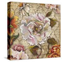 White Floral Inscription II-Elizabeth Medley-Stretched Canvas