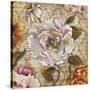 White Floral Inscription II-Elizabeth Medley-Stretched Canvas