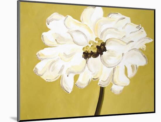 White Flower on Ochre-Soraya Chemaly-Mounted Giclee Print