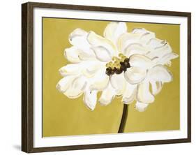 White Flower on Ochre-Soraya Chemaly-Framed Giclee Print