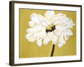 White Flower on Ochre-Soraya Chemaly-Framed Giclee Print