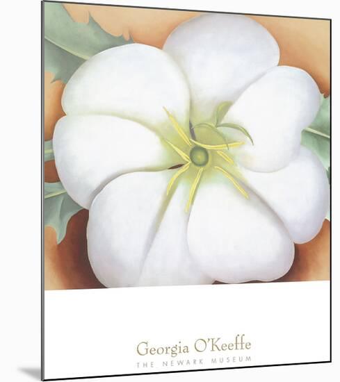 White Flower on Red Earth, No. 1, c.1946-Georgia O'Keeffe-Mounted Art Print