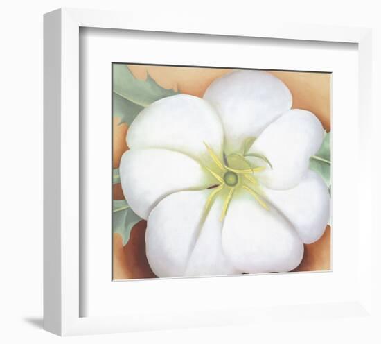 White Flower on Red Earth, No. 1, c.1946-Georgia O'Keeffe-Framed Art Print