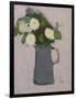 White flowers, grey jug, 2017-Michael Clark-Framed Premium Giclee Print