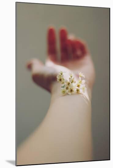 White Flowers on Arm-Carolina Hernandez-Mounted Photographic Print