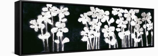 White Flowers on Black I-Norman Wyatt Jr.-Framed Stretched Canvas