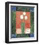 White Flowers on Orange-Hussey-Framed Giclee Print