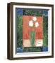 White Flowers on Orange-Hussey-Framed Giclee Print