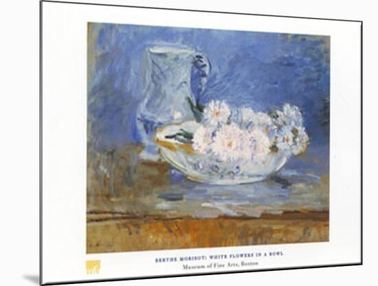 White Flowers-Berthe Morisot-Mounted Art Print