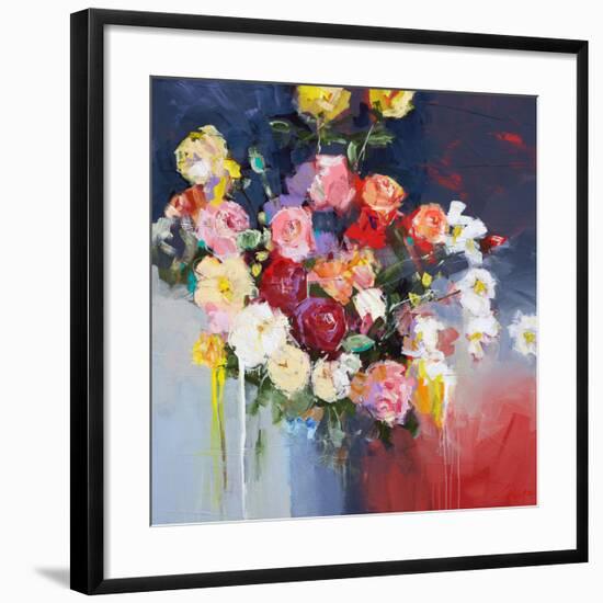 White Flowers-Craig Trewin Penny-Framed Art Print