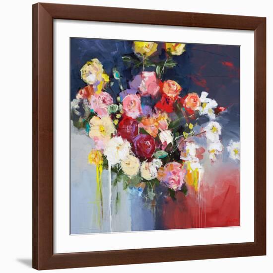 White Flowers-Craig Trewin Penny-Framed Art Print