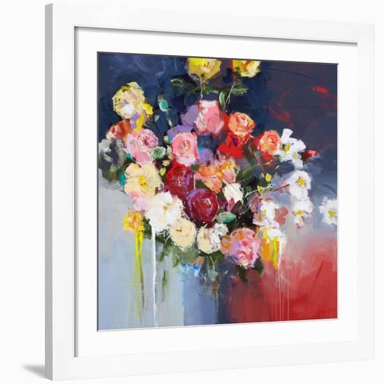 White Flowers-Craig Trewin Penny-Framed Art Print