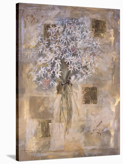 White Flowers-Marta Gottfried-Stretched Canvas