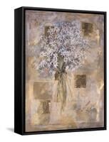 White Flowers-Marta Gottfried-Framed Stretched Canvas