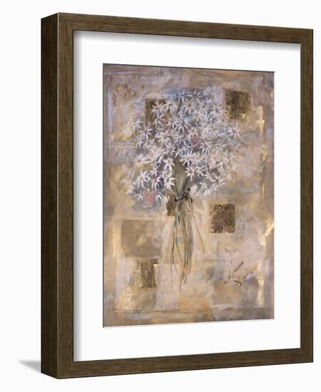 White Flowers-Marta Gottfried-Framed Giclee Print