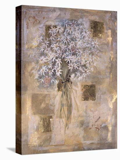 White Flowers-Marta Gottfried-Stretched Canvas