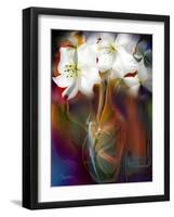 White Flowers-Skarlett-Framed Giclee Print