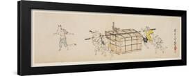 White Foxes Carrying a Coffer, C.1840-Yoda Chikkoku-Framed Giclee Print