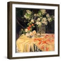 White Freesia-Stevens Allayn-Framed Art Print