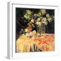 White Freesia-Stevens Allayn-Framed Art Print