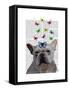 White French Bulldog and Butterflies-Fab Funky-Framed Stretched Canvas