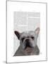 White French Bulldog Plain-Fab Funky-Mounted Art Print