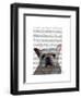 White French Bulldog Plain-Fab Funky-Framed Art Print