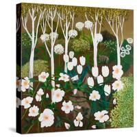 White Garden, 2013-Maggie Rowe-Stretched Canvas