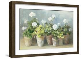 White Geraniums-Danhui Nai-Framed Art Print