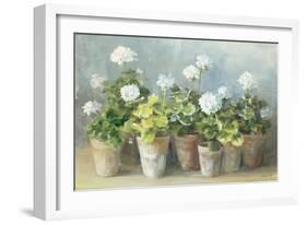 White Geraniums-Danhui Nai-Framed Art Print