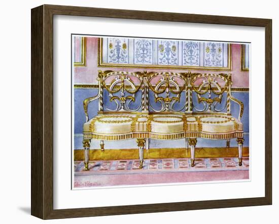 White Gilt and Painted Settee, Pergolesi Influence 1911-1912-Edwin Foley-Framed Premium Giclee Print