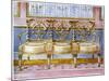 White Gilt and Painted Settee, Pergolesi Influence 1911-1912-Edwin Foley-Mounted Giclee Print