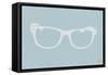 White Glasses-NaxArt-Framed Stretched Canvas