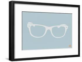 White Glasses-NaxArt-Framed Art Print