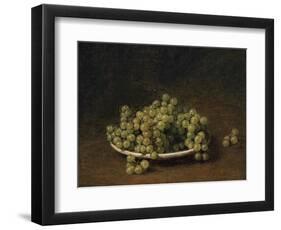 White Grapes on a Plate-Henri Fantin-Latour-Framed Giclee Print