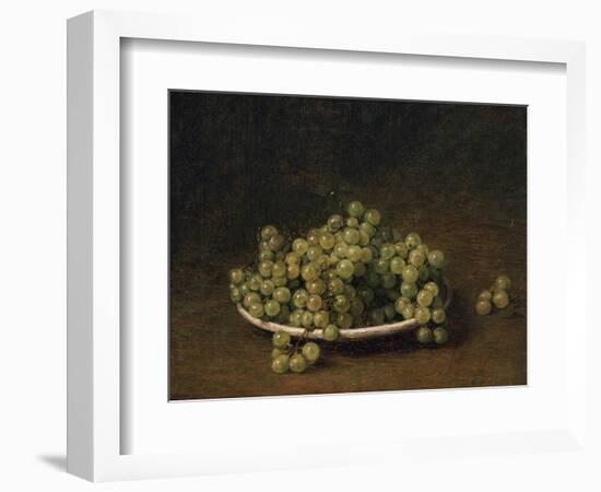 White Grapes on a Plate-Henri Fantin-Latour-Framed Giclee Print
