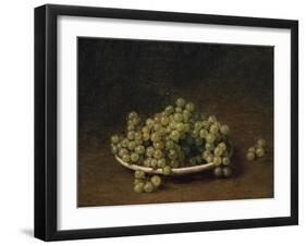 White Grapes on a Plate-Henri Fantin-Latour-Framed Giclee Print