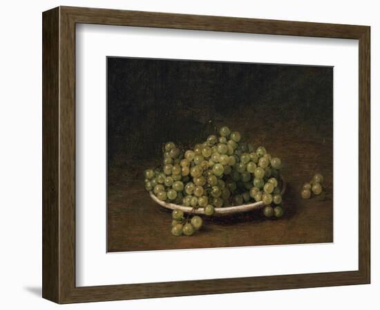 White Grapes on a Plate-Henri Fantin-Latour-Framed Giclee Print