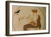 White-Ground Kylix Decorated with a Representation of Apollo. the God is Seated On..., 1990S (Photo-James L Stanfield-Framed Giclee Print