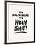 White Hallelujah Holy Shit-Cat Coquillette-Framed Art Print