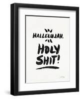 White Hallelujah Holy Shit-Cat Coquillette-Framed Giclee Print