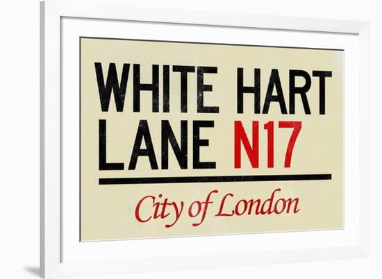 White Hart Lane N17 London Sign-null-Framed Art Print