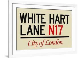 White Hart Lane N17 London Sign-null-Framed Art Print