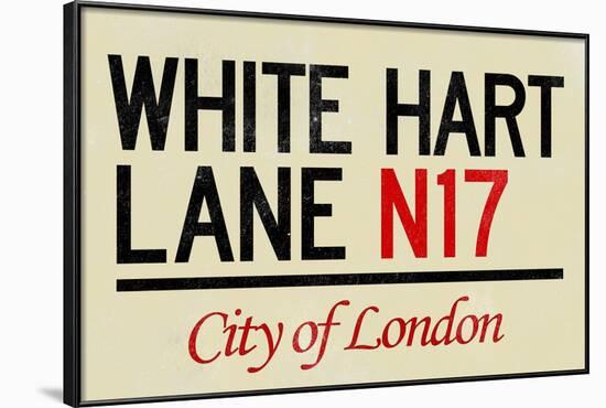 White Hart Lane N17 London Sign-null-Framed Art Print