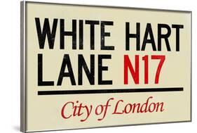 White Hart Lane N17 London Sign-null-Framed Art Print