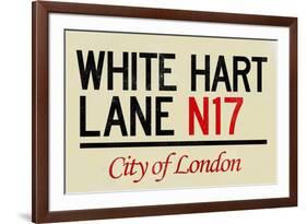 White Hart Lane N17 London Sign-null-Framed Art Print