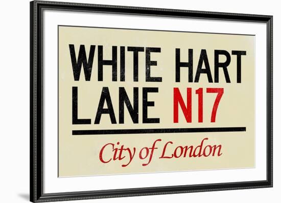 White Hart Lane N17 London Sign-null-Framed Art Print