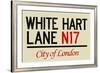 White Hart Lane N17 London Sign-null-Framed Art Print