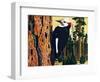 White Headed Woodpecker-Fred Ludekens-Framed Giclee Print