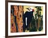 White Headed Woodpecker-Fred Ludekens-Framed Giclee Print